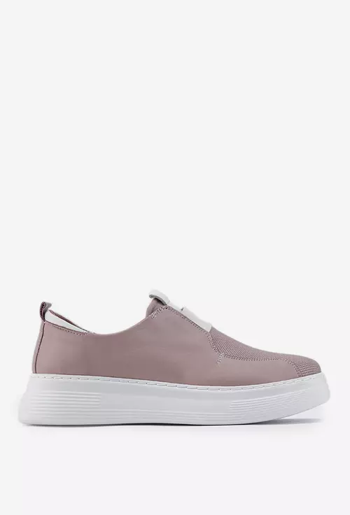 Pantofi din piele naturala taupe