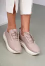 Pantofi din piele taupe cu siret
