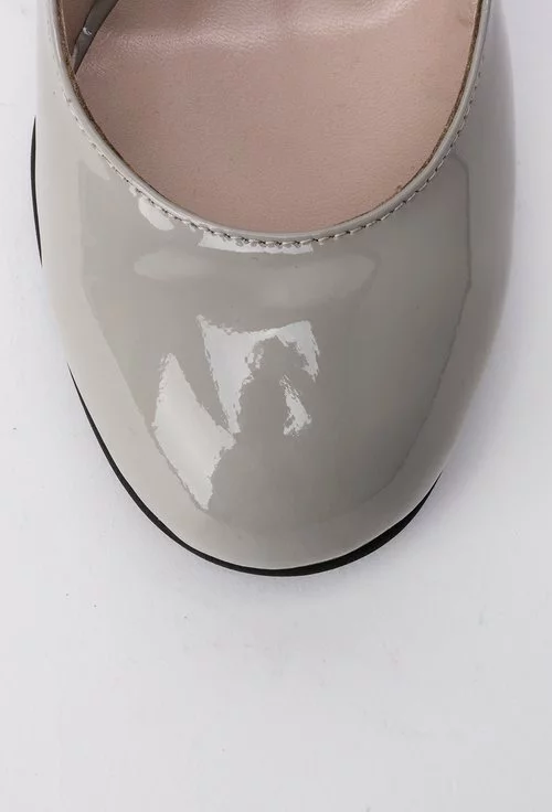 Pantofi grej din piele naturala Swan