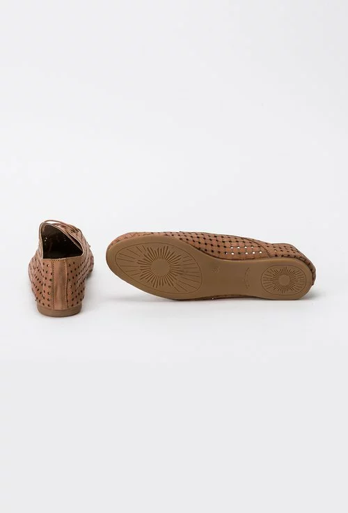 Pantofi maro din piele naturala Hazelnuts