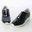 Pantofi negri cu argintiu din piele naturala lacuita Rufus