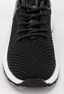 Pantofi negri din material textil si piele prevazuti cu siret