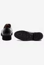 Pantofi negri din piele cu detalii texturate