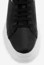 Pantofi negri din piele cu detaliu auriu