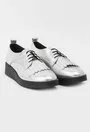Pantofi Oxford argintii din piele naturala Maisa