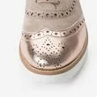 Pantofi Oxford bej cu bronz auriu din piele naturala Regine