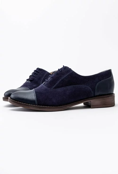 Pantofi Oxford bleumarin din piele naturala Aylin