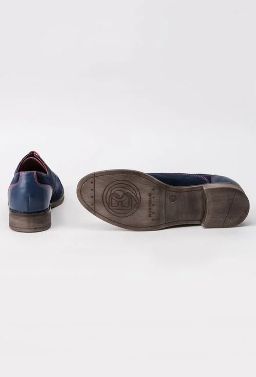 Pantofi Oxford bleumarin din piele naturala Nettie
