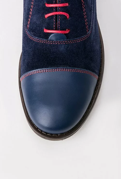 Pantofi Oxford bleumarin din piele naturala Nettie