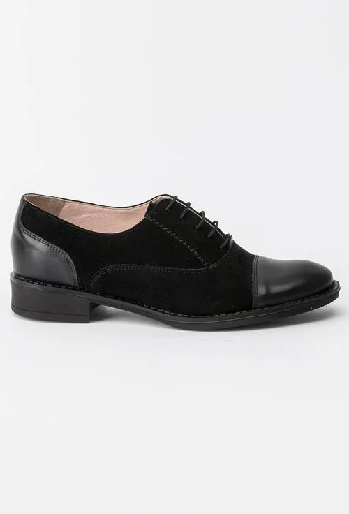 Pantofi Oxford negri din piele naturala Alec