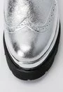 Pantofi Oxford din piele naturala argintii Galateea