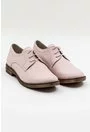 Pantofi oxford din piele naturala nuanta roz pal