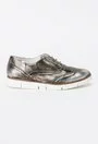 Pantofi Oxford gri metalizat din piele naturala Isak