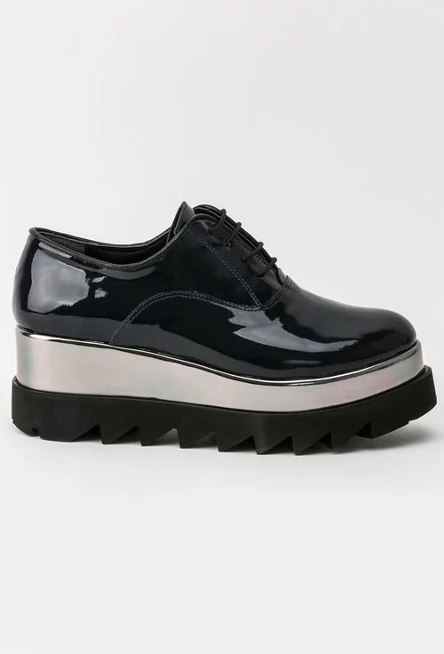 Pantofi Oxford navy din piele naturala Poppy