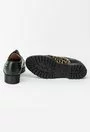 Pantofi Oxford negri animal print din piele naturala Coco