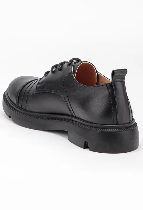 Pantofi Oxford negri din piele