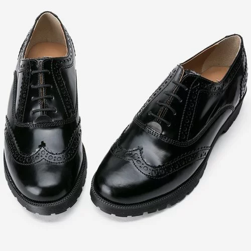 Pantofi Oxford negri din piele naturala Clare