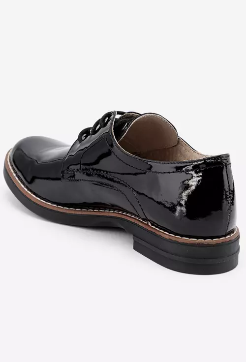 Pantofi Oxford negri din piele naturala Lexi