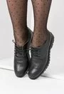 Pantofi Oxford negri din piele naturala Paula