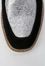 Pantofi Oxford negru cu argintiu din piele naturala Nero