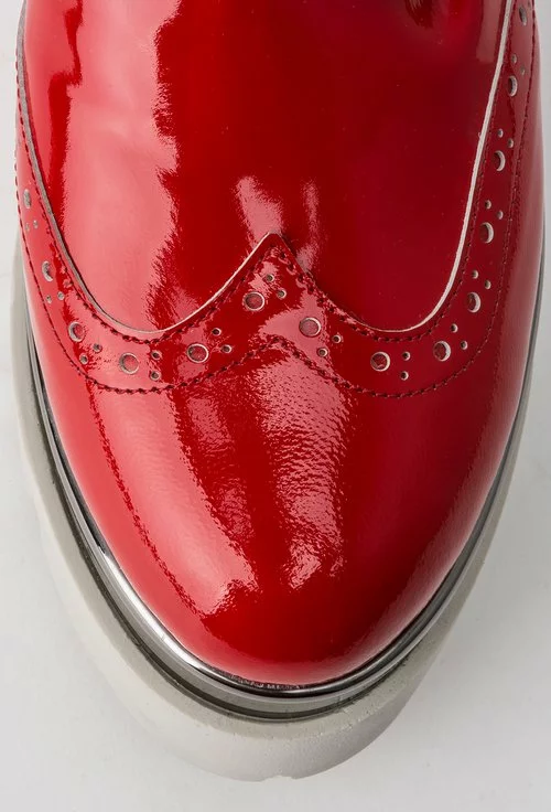 Pantofi Oxford rosii din piele naturala Zenix