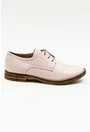 Pantofi oxford roz pal din piele naturala