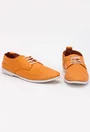 Pantofi portocalii din piele cu siret