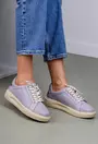 Pantofi purple din piele cu stea aurie