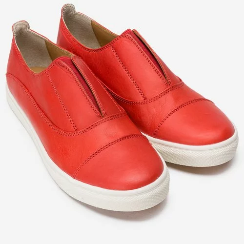 Pantofi rosii din piele naturala Ansel
