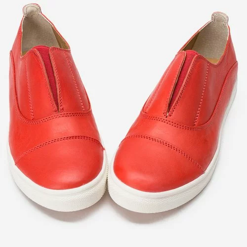 Pantofi rosii din piele naturala Ansel