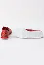 Pantofi rosii din piele naturala cu imprimeu colorat Raisa