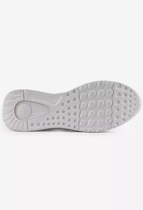 Pantofi roz din piele cu siret