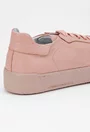 Pantofi roz din piele naturala cu siret