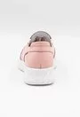 Pantofi roz pal din piele naturala cu elastic