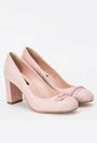 Pantofi roz pudra din piele naturala Elisa