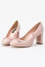 Pantofi roz pudra din piele naturala Elisa