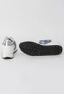Pantofi sport alb cu denim si argintiu din piele naturala Starlette