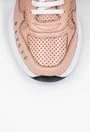 Pantofi sport din piele in nuante de roz si gri