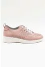 Pantofi sport din piele naturala nuanta roz pal