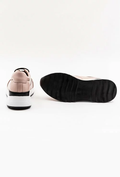 Pantofi sport din piele naturala roz pal