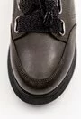 Pantofi sport negri din piele naturala box
