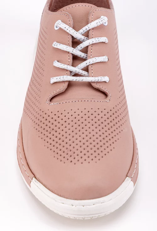 Pantofi sport nuanta roz pal din piele