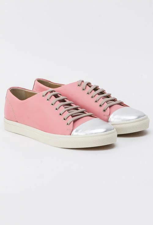 Pantofi sport roz din piele naturala Spring