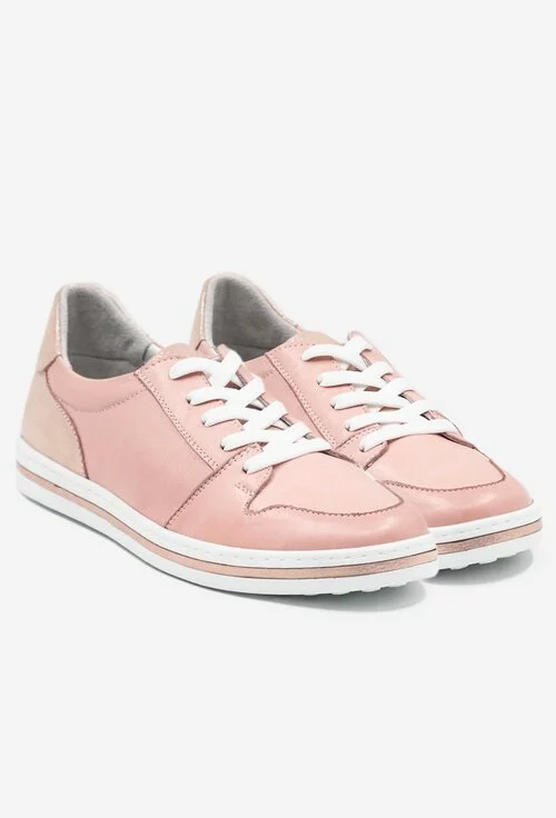 Pantofi sport roz pal din piele