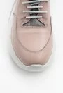 Pantofi sport roz pal din piele cu detalii carouri