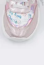 Pantofi sport roz pudra din piele cu insertii sclipitoare