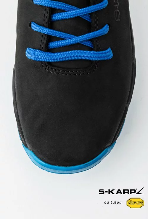 Pantofi sport S-Karp negri cu albastru din piele naturala Anaida