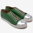 Pantofi sport verzi din piele naturala Vert