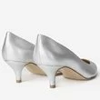 Pantofi Stiletto argintii din piele naturala Loreen