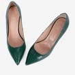 Pantofi Stiletto din piele naturala verzi Shelley